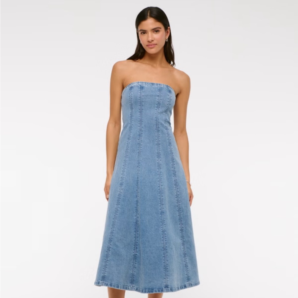 Abercrombie Denim Strapless Dress